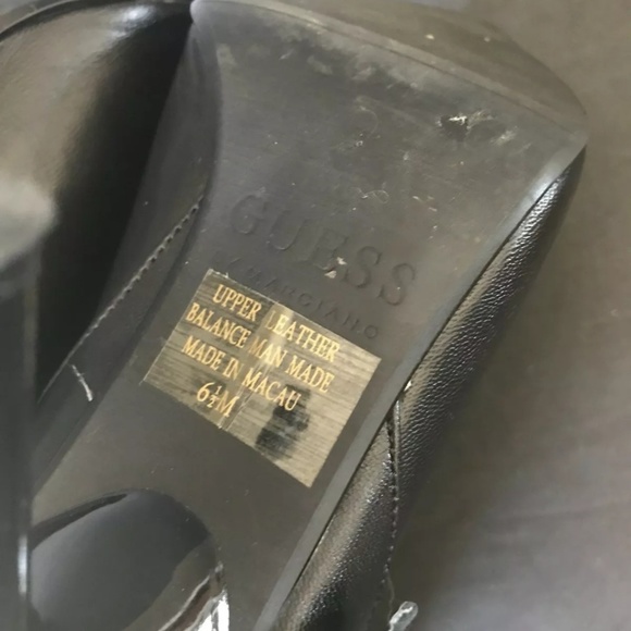 Guess Black Fold Over Cuff Boots Size 6.5 - Picture 8 of 8